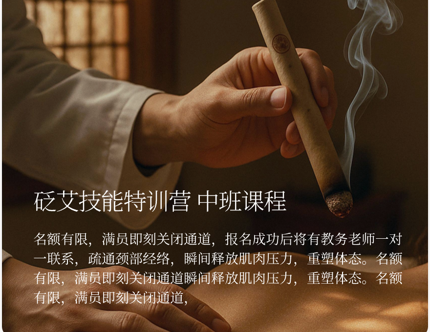 砭艾技能特训营中班课程